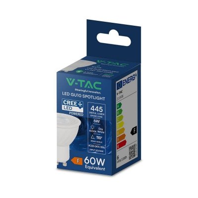 Żarówka LED V-TAC CREE CHIP 6W GU10 110st VT-247 4000K 445lm 6 lat gwarancji