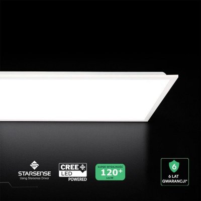 Panel LED V-TAC 40W 120x30 LED CREE CHIP zasilacz STARSENSE backlight 33mm 120Lm/W VT-61045 6500K 4800lm 6 lat gwarancji