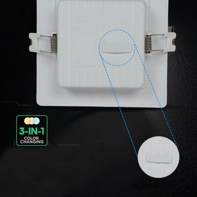 Panel wpuszczany downlight V-TAC 18W LED CREE CHIP kwadrat 220x220mm VT-61018CCT 3000K-4000K-6500K 1980lm 6 lat gwarancji