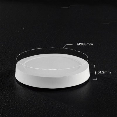 Panel natynkowy downlight V-TAC 24W LED CREE CHIP okrągły 288x31mm VT-60006CCT 3000K-4000K-6500K 2640lm 6 lat gwarancji