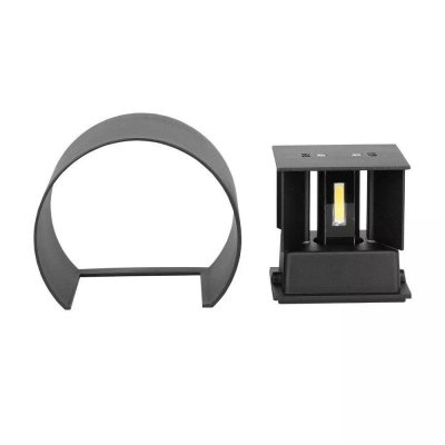Oprawa Ścienna 5W V-TAC Góra Dół Regulowana Czarny Okrągły IP65 Bridgelux VT-756-B 3000K 700lm