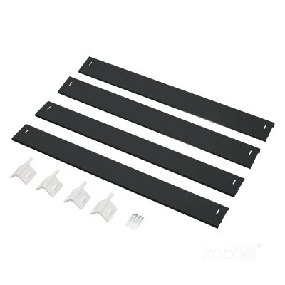Ramka 63mm do panelu LED 60x60 klik czarna Kobi
