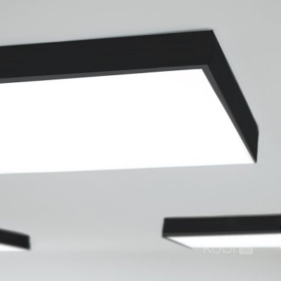 Ramka 63mm do panelu LED 60x60 klik czarna Kobi