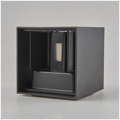 Kinkiet ogrodowy LED RIKO 2x4W 3000K IP44 czarny Kobi