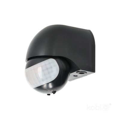 Czujnik ruchu LX40 IP44 180° PIR czarny Kobi Premium