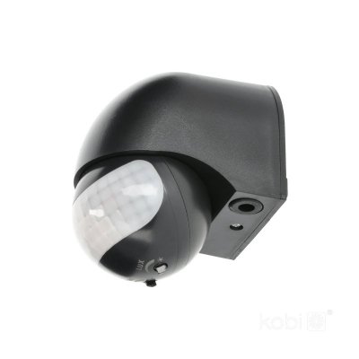 Czujnik ruchu LX40 IP44 180° PIR czarny Kobi Premium