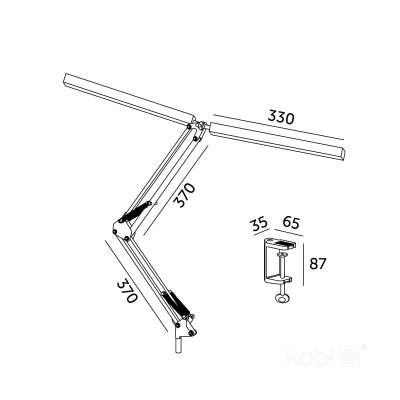 Lampka biurkowa LED TENUIX DUO 28W 3CCT biała LED2B