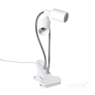 Lampka biurkowa PLANTY CLIP W DUO 2xE27 biała Kobi Design