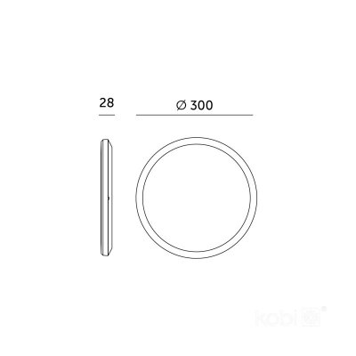 Plafon LED NIVERA CIRCLE 24W 3CCT LX IP54 biały Kobi Premium