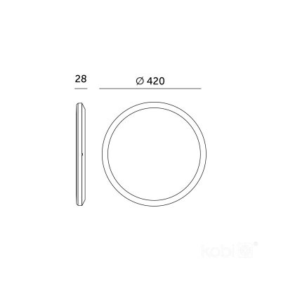 Plafon LED NIVERA CIRCLE 32W 3CCT LX IP54 biały Kobi Premium