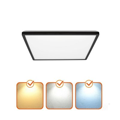 Plafon LED NIVERA SQUARE 18W 3CCT LX IP54 czarny Kobi Premium