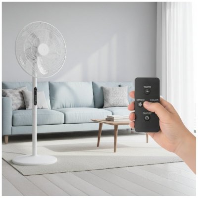 Wentylator podłogowy VIENTO-R 40W  biały Kobi Windstar