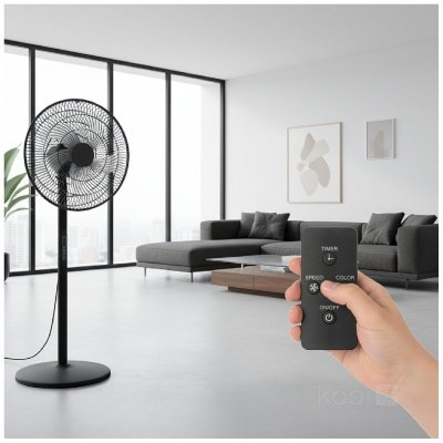 Wentylator podłogowy VIENTO-R 40W  czarny Kobi Windstar