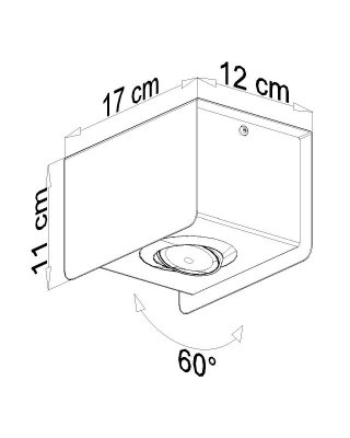 Plafon STEREO 1 czarny