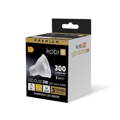 Żarówka LED GU10 3W 3000K Kobi Premium