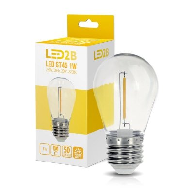 Żarówka LED ST45 1W E27 2700K LED2B