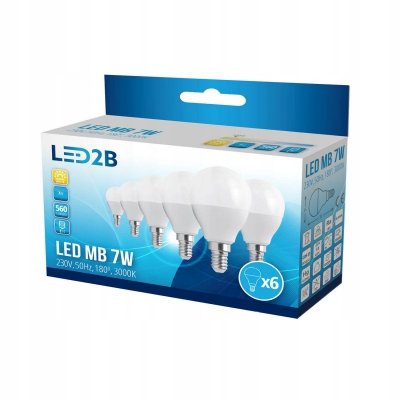 Żarówka LED MB 7W E14 3000K 6-pak LED2B
