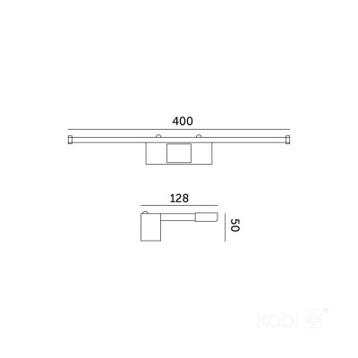 Kinkiet LED LUMIREFLECT 8W 4000K czarny Kobi Design