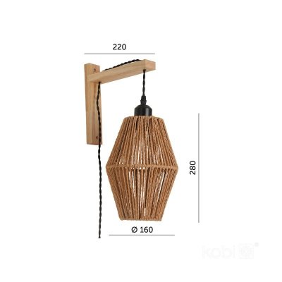 Kinkiet BOHO SIBU WALL 1xE27 Kobi Design