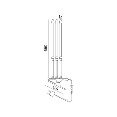 Lampa do roślin LED VITARO 3 CLIP 10W Kobi Design