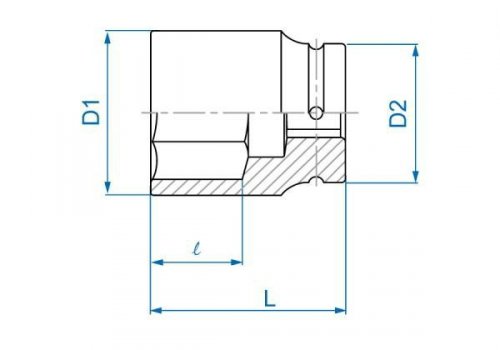 NASADKA DŁUGA UDAROWA 1&quot; CALOWA 1-5/16&quot; x 92mm, 6-kąt King Tony