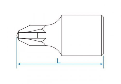 NASADKA 1/4&quot; Z KOŃCÓWKĄ KRZYŻAKOWĄ PZ2 x 25mm King Tony