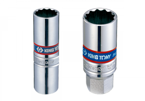 NASADKA DO ŚWIEC 3/8&quot; 14mm x 63mm 12-kąt. WKŁADKA SPRĘŻYNOWA King Tony
