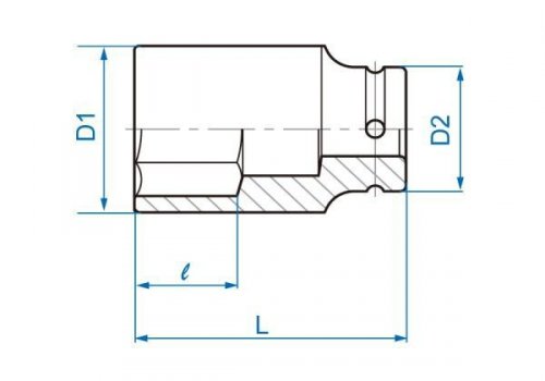 NASADKA DŁUGA UDAROWA 3/4&quot; 23mm x 90mm, 6-kąt. King Tony