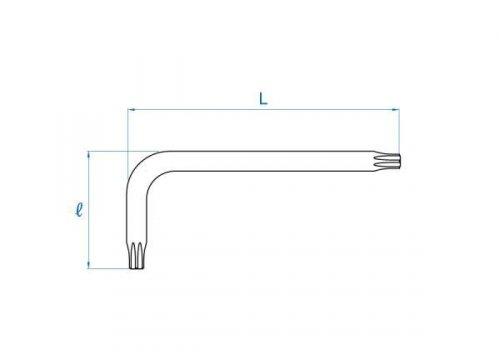 KLUCZ TYPU &quot;L&quot; EXTRA DŁUGI SPLINE M12 x 264mm King Tony