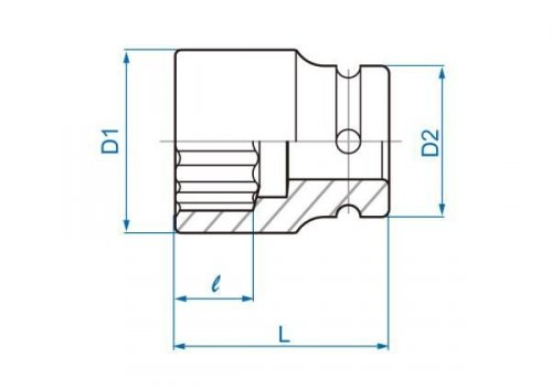 NASADKA KRÓTKA UDAROWA LEKKA 3/4&quot; 18mm x 50mm, 12-kąt King Tony