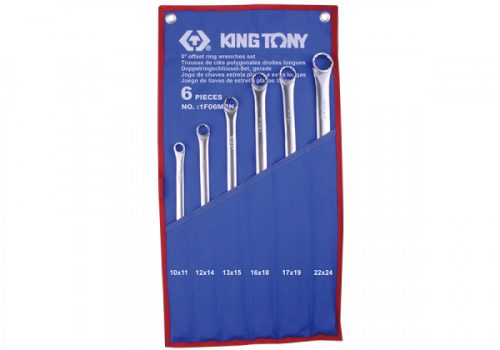 ZESTAW KLUCZY OCZKOWYCH EKSTRA DŁUGICH 6cz. 10 - 24mm, ETUI King Tony