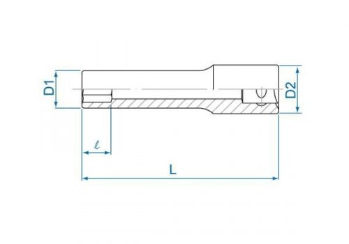NASADKA DŁUGA 1/2&quot; 8mm x 120mm 6-kąt Cr-V King Tony