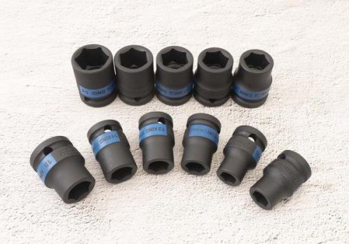 ZESTAW NASADEK UDAROWYCH 1/2&quot; 11cz. KRÓTKIE 6-kąt. 10 - 21mm, KASETA King Tony
