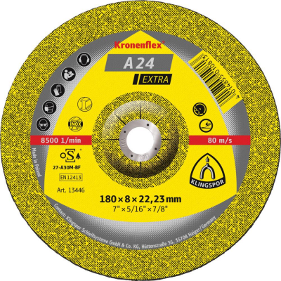 Tarcza scierna do obr. zgrubnej, odsadzona A24 Extra 115x6mm KLINGSPOR