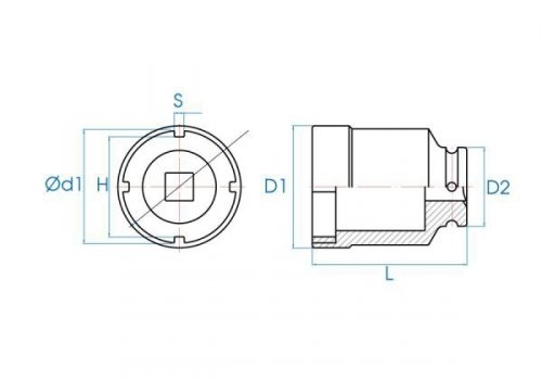 NASADKA DŁUGA 3/4&quot; DO NAKRĘTKI ŁOŻYSKA (TMFS 11) 69,4 x 105mm King Tony