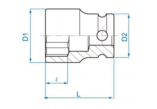 NASADKA UDAROWA 3/8&quot; 3/8&quot; x 32mm, 6-kąt King Tony