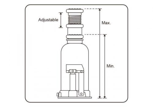 PODNOŚNIK HYDRAULICZNY SŁUPKOWY 20T, ZAKRES 240 - 450mm King Tony