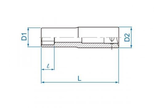 NASADKA DŁUGA GWIAZDKOWA 3/8&quot; E-TORX E5 x 63mm, Cr-V King Tony