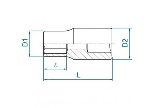 NASADKA KRÓTKA GWIAZDKOWA 1/4&quot; E-TORX E8 x 24mm Cr-V King Tony