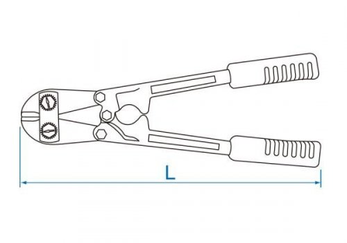 NOŻYCE DO PRĘTÓW 8 x 450mm, do o6 przy HRC 35 King Tony