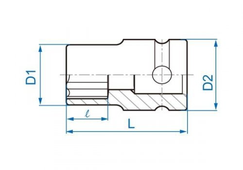 NASADKA KRÓTKA UDAROWA GWIAZDKOWA 3/4&quot; E32 x 65mm King Tony