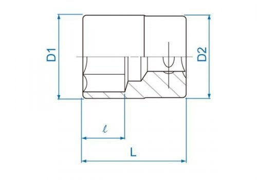 NASADKA KRÓTKA 3/8&quot; 15mm x 29mm 6-kąt. Cr-v King Tony