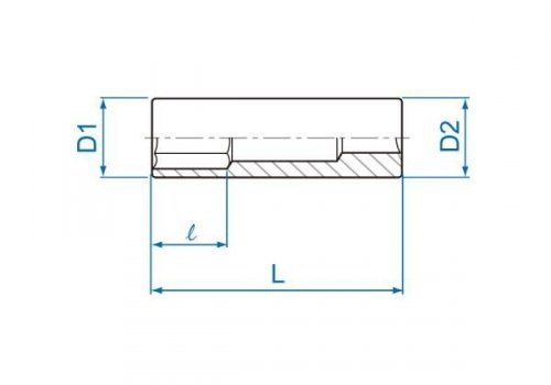 NASADKA DŁUGA 1/4&quot; CALOWA 1/2&quot; x 50mm 6-kąt. Cr-V King Tony