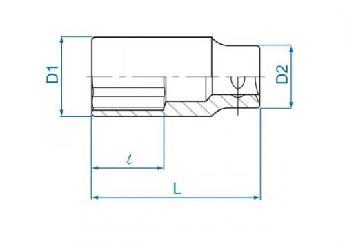NASADKA DŁUGA 3/8&quot; CALOWA 5/16&quot; x 63mm 6-kąt Cr-V King Tony
