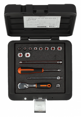 Nasadka zestaw 1/4&quot; 15 sztuk metalowa skrzynka BAHCO