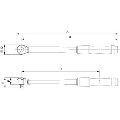 Klucz dynamometryczny 5-25 Nm, ze stałą grzechotką 1/4&quot; 74WR-25 BAHCO