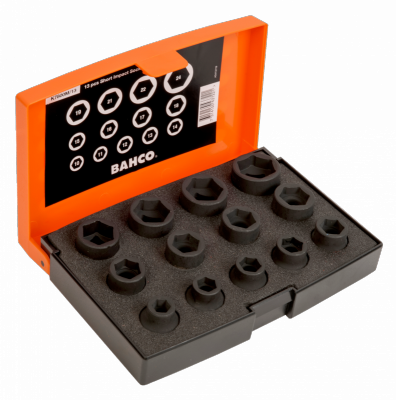 Zestaw nasadek udarowych Ultrakrótkich 1/2&quot; w mm 13 szt. BAHCO