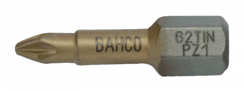Bit udarowy 1/4&quot; powlekany TIN PZ1x25mm, 10 szt. BAHCO