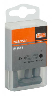 Bit 5/16&quot; PZ2x32mm,  5 szt. BAHCO