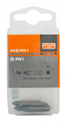 Bit 5/32&quot; PH2x25mm, 5 szt. BAHCO